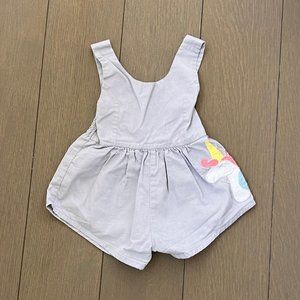 Grace and James Cotton Unicorn Overall Shorts